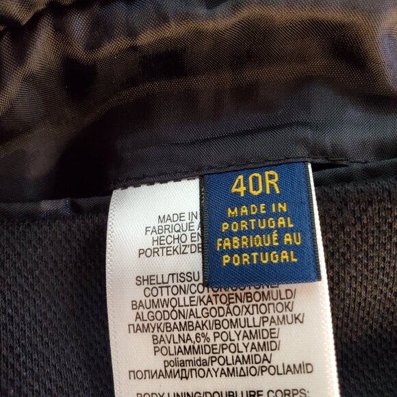 POLO RALPH LAUREN SZ 40R Classic Preppy Cotton Woven Jacket Blazer in Navy Blue - Picture 8 of 12
